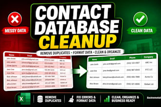 clean, organize and update your excel contact database