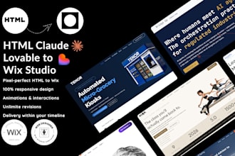 convert, build your HTML claude or lovable website into wix