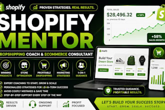 be your shopify mentor dropshipping coach and ecommerce consultant shopify coach