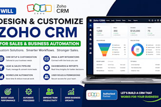 design and customize zoho CRM for sales and business automation