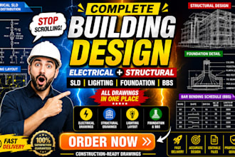 design electrical drawings, sld and lighting layouts for buildings