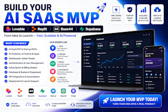 build ai saas mvp with lovable, replit, base44 and supabase