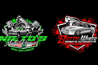 design awesome beautiful auto repair logo with express deliver