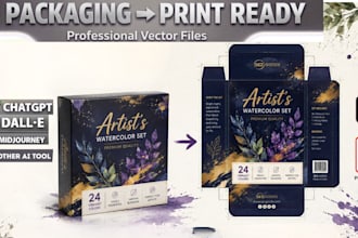 convert ai generated designs, art and label to a print ready