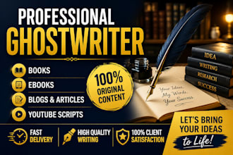 ghostwrite a professional ebook, nonfiction book, or kindle book