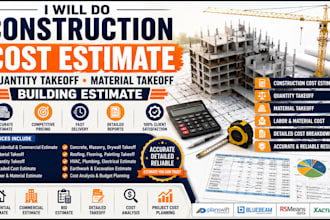 construction cost estimate quantity takeoff material takeoff building estimate