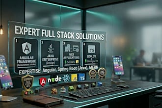 be full stack development, expert in angular,spring boot java, mern