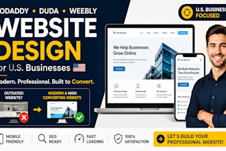design or redesign godaddy website duda weebly for US businesses website design