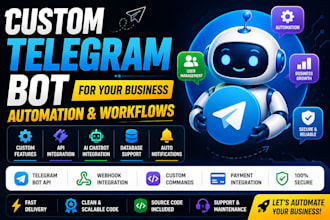 build a custom telegram bot for your business automation and workflow