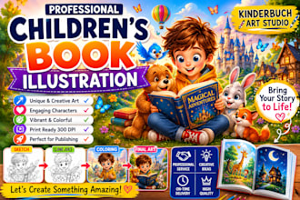 professionally illustrate children illustration storybook kid story