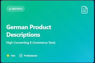 german product descriptions for online shops