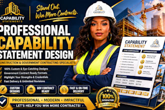 design capability statement government contract federal contract company profile