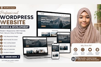 create a professional wordpress blog website