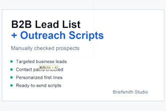build a targeted b2b lead list with outreach scripts
