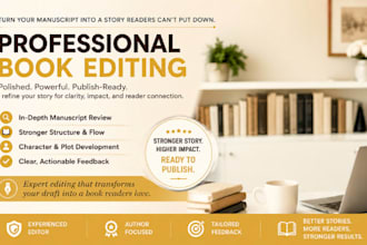 expertly edit, proofread, and improve your book manuscript