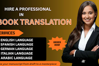 translate your book or ebook from english to spanish and spanish to english
