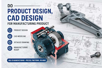 do product design, cad design for manufacturing product
