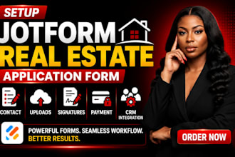 setup jotform real estate application uploads signatures payment crm integration