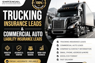 provide targeted trucking insurance commercial auto liability leads