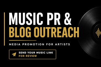 do professional music blog outreach and music PR