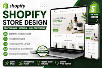 design or redesign branded dropshipping store on shopify