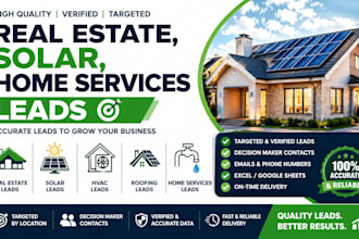 provide targeted real estate, solar, hvac, roofing, and home services leads