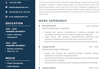 create an ats optimized professional resume and CV