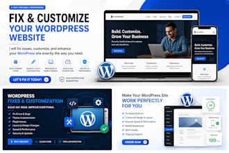 fix and customize wordpress website