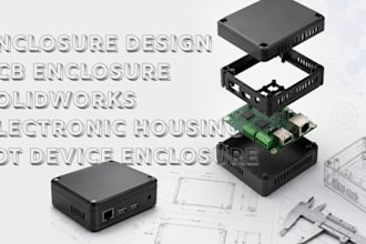 design pcb enclosure, electronics housing and iot device enclosure in solidworks