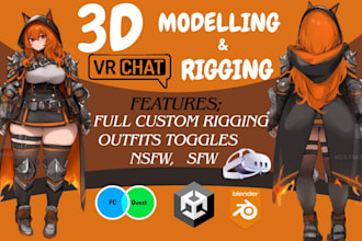 create professional vrchat avatars with sculpting and animation rigging