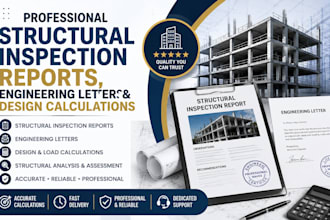 prepare structural inspection reports engineering letters and design calculation
