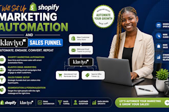 set up shopify marketing automation and klaviyo sales funnel