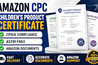 prepare amazon CPC children product certificate and cpsia compliance documents