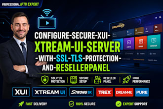 configure secure xui, xtream UI server with ssl,tls protection and resellerpanel