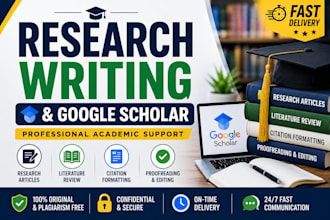 assist with research writing, journal ready manuscripts, and academic citations
