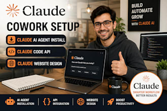 claude cowork setup claude ai agent install claude code api claude websit design