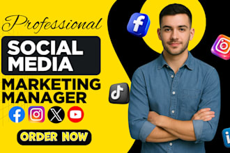 be your social media manager content creator social media marketing manager