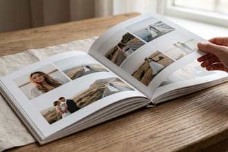 design a custom photobook for travel, wedding, or any event