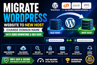migrate wordpress website to new host change domain name with zero downtime seo