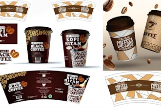 design paper cup, coffee cup, ice cream cup, and beverage cup packaging