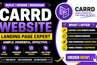 build carrd website design carrd website redesign landing page carrd co design