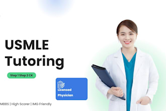 tutor you for usmle step 1 or step 2 ck with personalized guidance