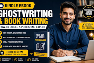 kindle ebook ghostwriting book writing how to guides publishing expert services