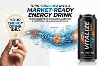 develop a high performance energy drink for focus and energy boost