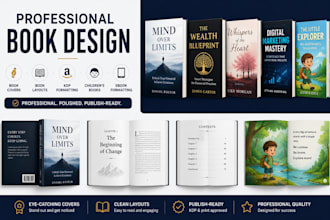 book layout, book formatting, design book cover, children book, amazon kdp ebook