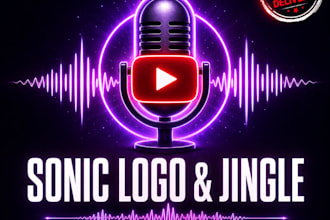 design a catchy sonic logo and brand jingle for youtube or startup