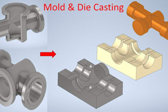 design injection molds, die casting molds, sheet metal dies, tooling and cad