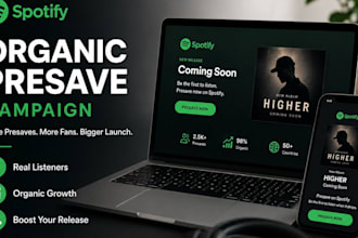 do organic presave campaign spotify music promotion viral
