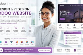 design odoo website redesign  odoo erp ecpmmerce website developer odoo expert