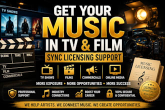 help submit your music for TV shows films and sync licensing opportunities